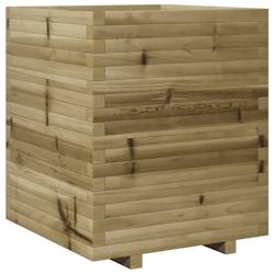 Helloshop26 - Jardinière bac lit surélevé plantes fleurs terrasse jardin 60 x 60 x 72 cm bois de pin imprégné marron 02_0037729 - 3000213949148_0
