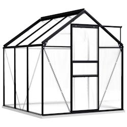 Helloshop26 - Serre tente abri plante fleur légumes avec cadre de base aluminium 3,61 m² anthracite 02_0044509 - 3000220183740_0