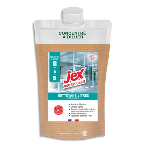 Jex professionnel recharge concentrée à diluer 250ml pour surfaces vitrées et lisses. Contact alimentaire_0
