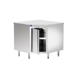 Meuble Inox d'Angle avec Porte Battante 900 x 600 mm - Mastro - 7864909830198_0