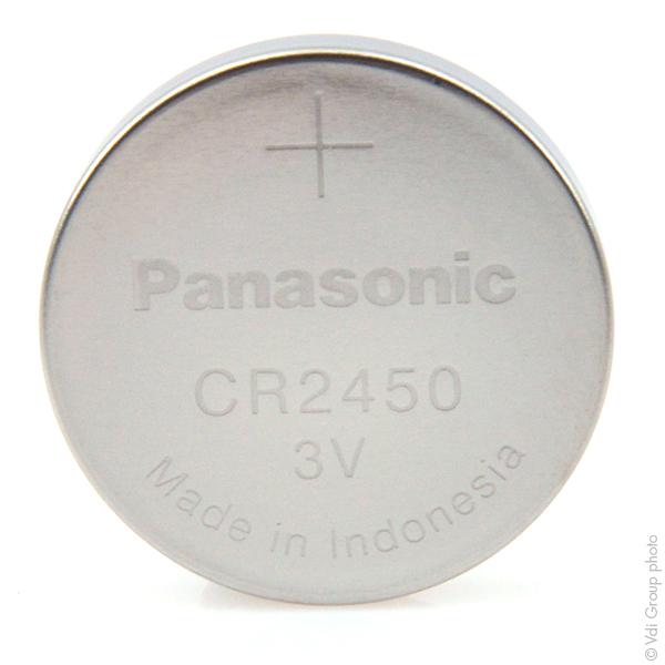 Pile bouton lithium Panasonic CR2450/BS - 3V 620mAh - longue durée et grande densité d'énergie_0