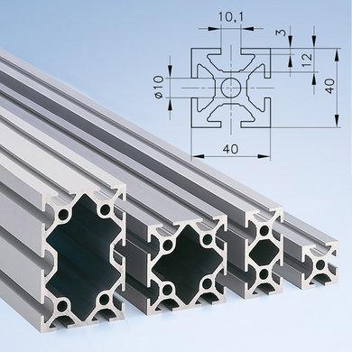 Profilé en aluminium anodisé de dimension modulaire 40 x 40 pour les bâtis de machines assez légers - série 40 - mk technology group_0