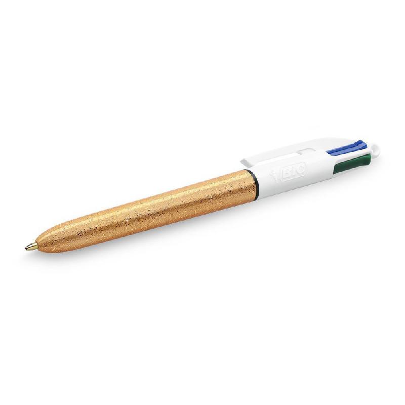 Stylos-bille BIC 4 couleurs Shine bleu métal, lot de 2 - Stylos-bille