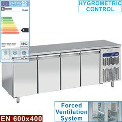 Table de congélation ventilée 4 portes 600x400 - TP4B/L - inox alimentaire avec groupe compresseur tropicalisé_0