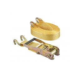 Thirard Sangle de serrage à cliquet gainé, 8m, à cliquet, crochets JJ, jaune - jaune 3150262906194_0