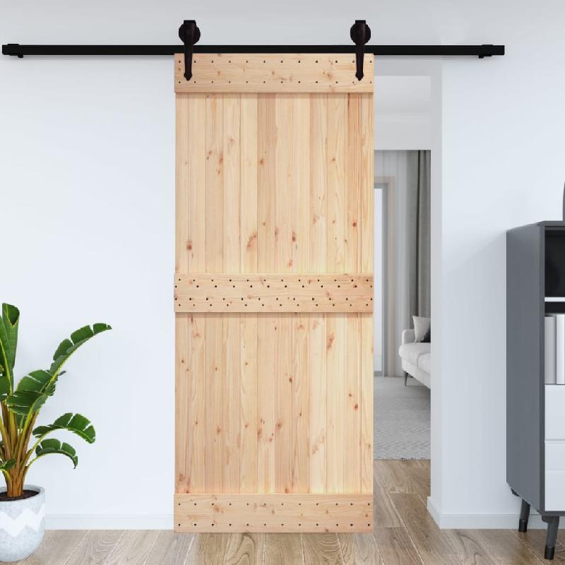 Vidaxl porte narvik 100x210 cm bois massif de pin 154435_0