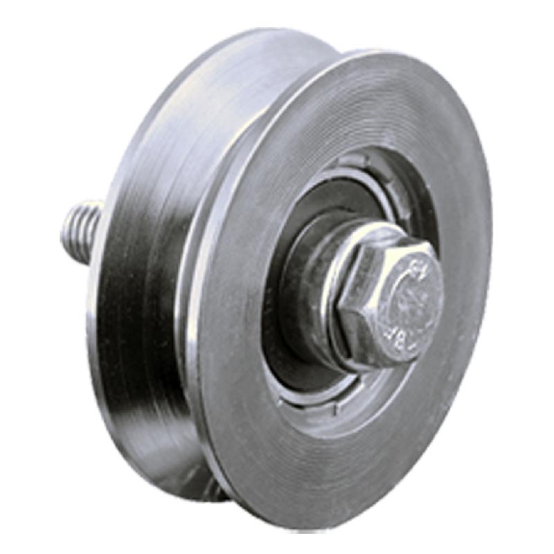 Roue à rainure en V de 100 mm avec 1 roulement à billes_0