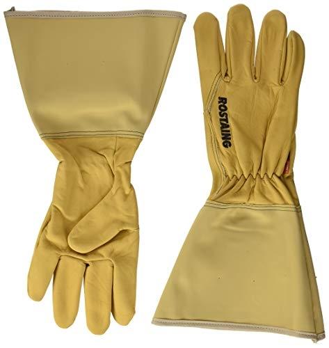 ROSTAING ROSERAIE-IT09 - Gants de jardinage professionnels pour rosiers avec protection avant-bras en cuir hydrofuge_0
