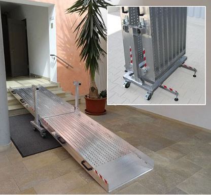 26745 - Rampe d'accès pliable et amovible PMR en aluminium - Dimensions 2545 x 1130 mm - Charge maximale 400 kg_0