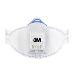 3M Masque anti poussière pliable FFP2 avec soupape - Blanc - Lot de 2_0