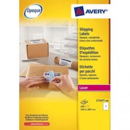 AVERY BOÎTE DE 100 ÉTIQUETTES LASER BLANC 199,6X289,1MM L7167-100