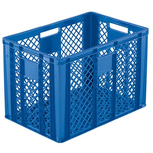 Bac plastique gerbable Norme Europe ajouré Eco multicolore Bleu 600 x 400 x 410 mm - Réf : BAC159BE6441012_0