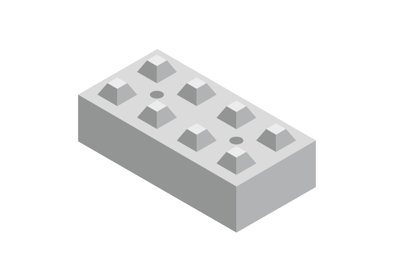 Bloc béton anti-attentat empilable 1.2 T - Dimensions 80x40x160cm - Applications multiples et options disponibles_0