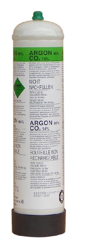 Bouteille de gaz Argon + CO2 1L - Soudage acier et inox - Postes MIG_0