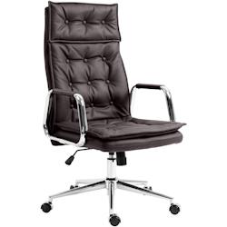 CLP Fauteuil de bureau Sotira en véritable cuir ajustable et pivotant Marron - marron cuir 314993_0