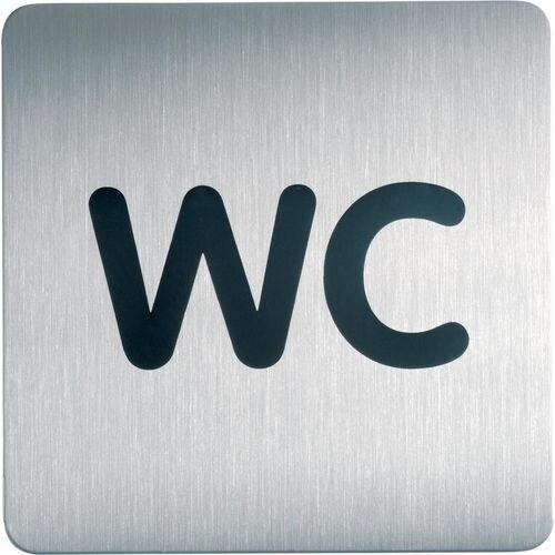 DURABLE Picto Panneau WC à coller Acier inoxydable 15 x 15 cm - multicolore 495723_0