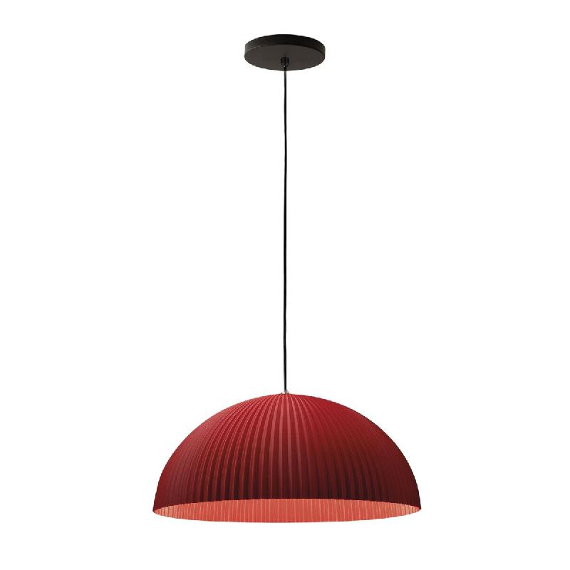 Fabas Luce Suspension Carola Ø360 Mm E27 10 W, Structure En Métal Et Plastique D'Origine Végétale, Coloris Bordeaux, Ip20, Classe 1 - Carola Desig_0