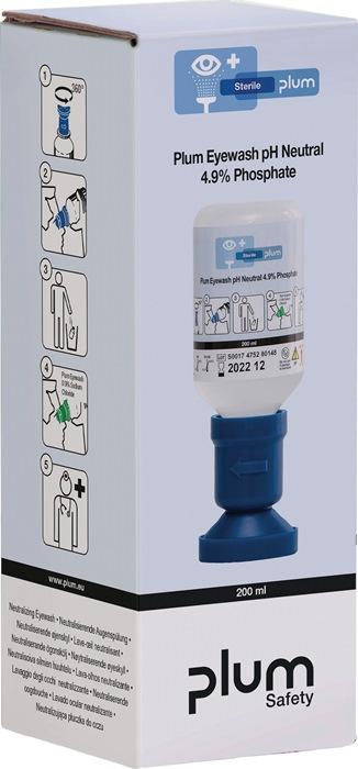 Flacon de rinçage oculaire pH neutre 200 ml 3 ans (bouteille non ouverte) DIN EN15154-4 PLUM_0
