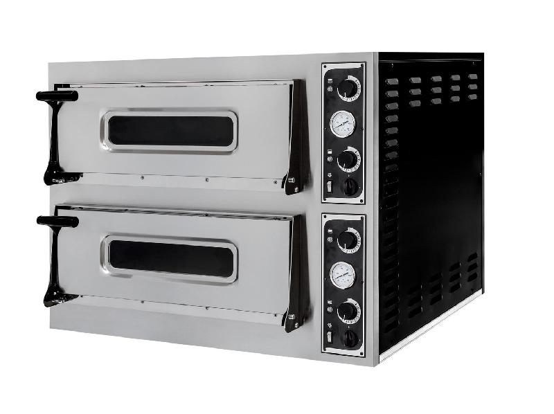 Four à pizza professionnel triphasé Basic 44 - 2 chambres - 9400W - 226698_0