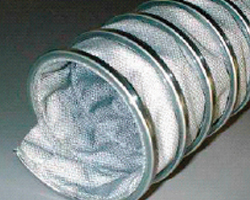 Gaine flexible et légère en tissu de verre enduit - haute température - spirale acier - Référence 009TISS785_0