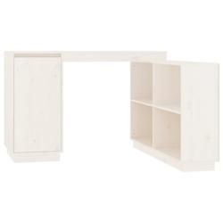 Helloshop26 - Bureau table poste de travail meuble d'ordinateur informatique étude 110 x 50 x 75 cm bois massif de pin blanc 02_0023506 - 30002143577_0