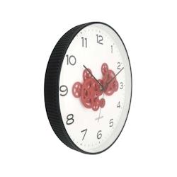 Horloge murale ronde Open Gear noir et rouge Karlsson - 8714302775512_0