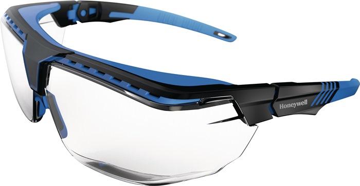 Lunettes de protection Avatar OTG catégorie EPI II branches noires/bleues, verre antirefl. Polycarbonate HONEYWELL_0