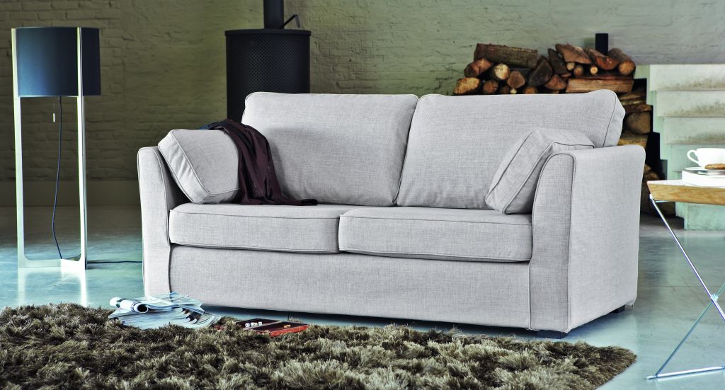 Modèle E - Canapés fixes et convertibles Sofa'sil - Accoudoirs fins, pieds en bois wengé, multiples configurations_0