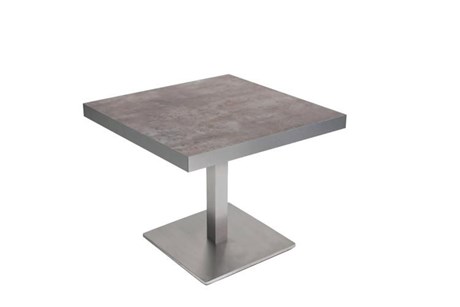 TABLE BASSE MERCURE BÉTON ET ALUMINIUM 68 X 68 CM