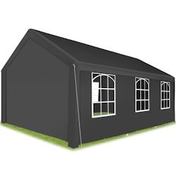 Tectake Tonnelle 6 x 4 m JASKO - gris - 404929 - gris plastique 404929_0