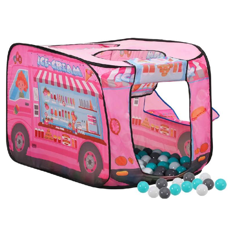 Tente de jeu pour enfants - rose 70 x 112 x 70 cm avec 250 balles incluses - Modèle 02_0005127_0