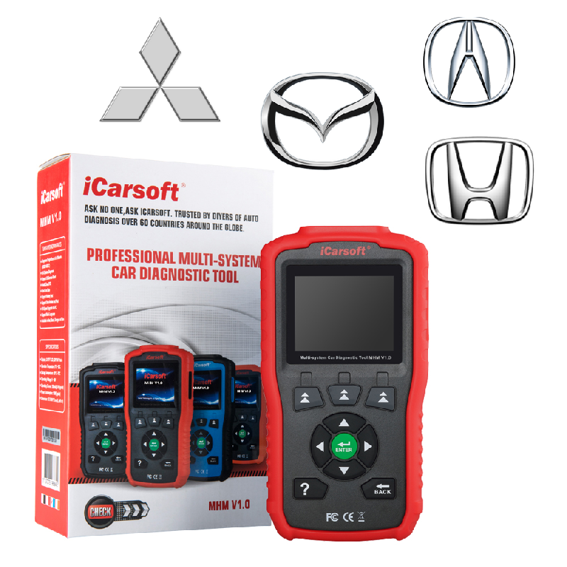 Valise diagnostic automobile iCarsoft MHM V1.0 - Compatibilité Mitsubishi, Honda, Acura et Mazda - Écran 2,8 pouces_0