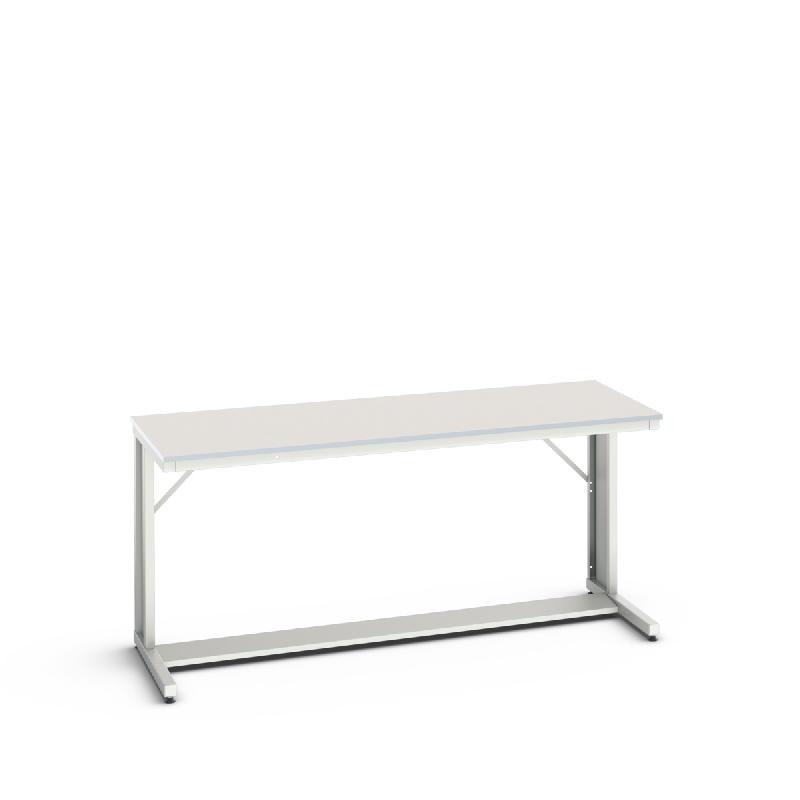 Établi cantilever Verso - Poste de travail avec plateau MFC - LxPxH : 2000x800x930 mm - RAL 7035_0