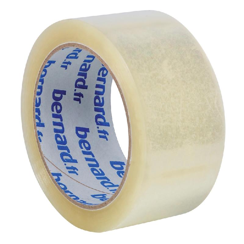 6 RUBANS ADHÉSIFS D'EMBALLAGE PP SILENCIEUX BERNARD, 48 MM X 66 M, TRANSPARENT