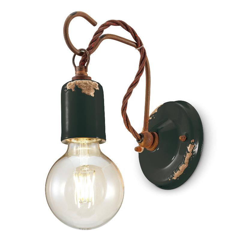 FERROLUCE APPLIQUE MURALE C665 DE STYLE VINTAGE NOIR