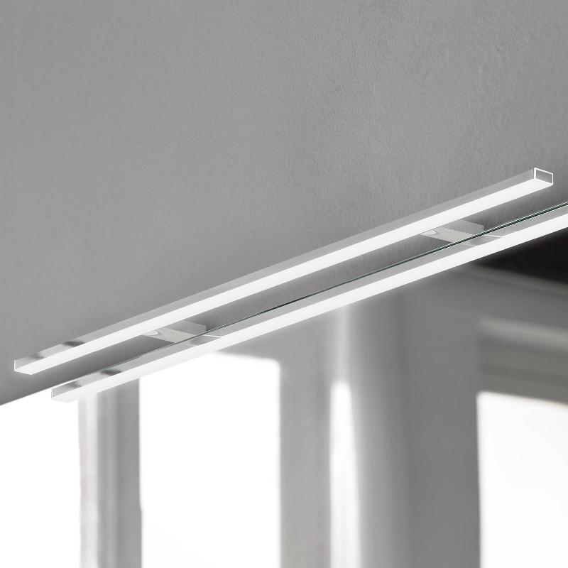 EBIR APPLIQUE POUR MIROIR LED ESTHER 2, CHROME, LARGEUR 80 CM
