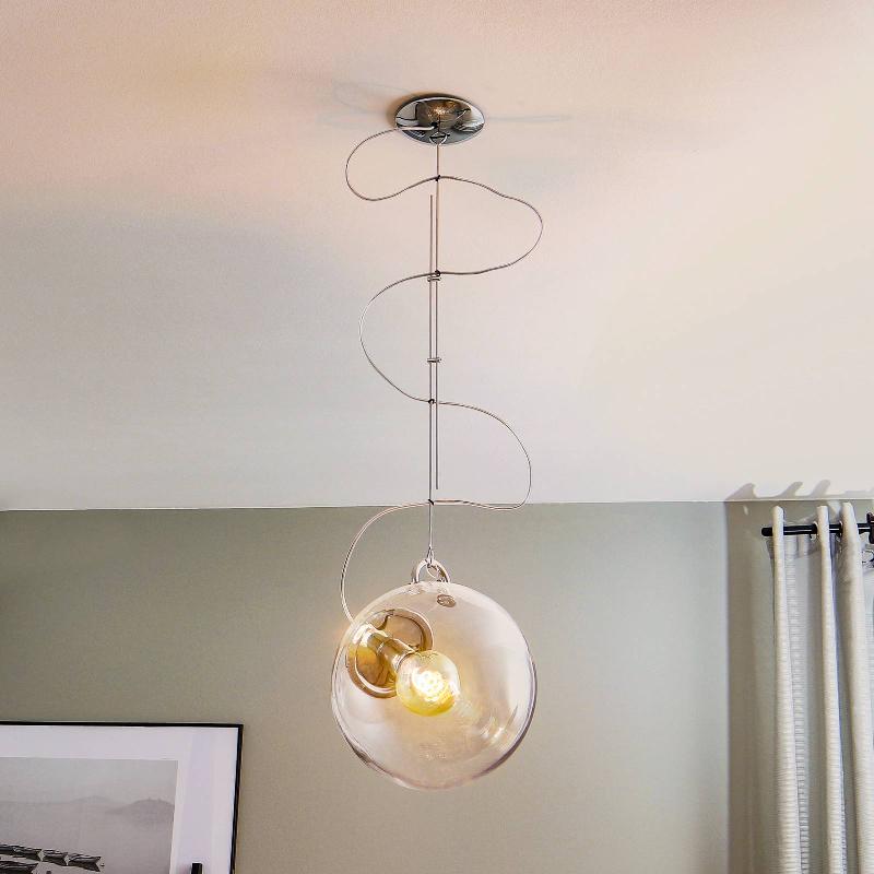 ARTEMIDE MICONOS SUSPENSION EN VERRE ET CHROME
