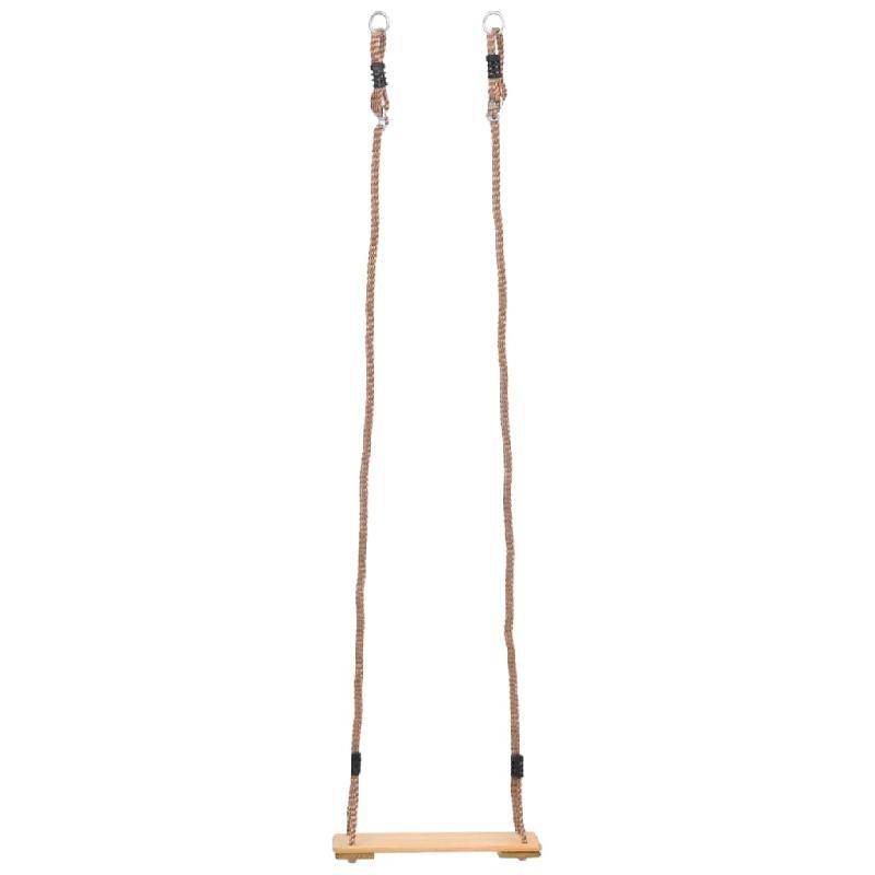 Balançoire à planche en bois de pin massif - Hauteur réglable jusqu'à 200 cm - Modèle 02_0005083_0