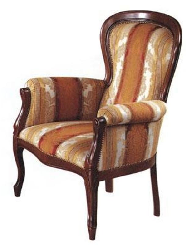 Bergère Berry - Structure en hêtre - Assise et dos rembourrés_0