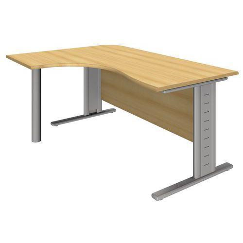 BUREAU COMPACT ASYMÉTRIQUE 90° SILVER
