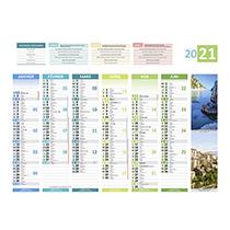 CALENDRIER SEMESTRIEL MURAL 2026 - 4 SAISONS - 32 X 42 CM