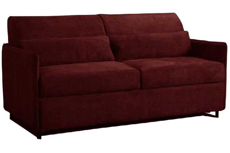 CANAPÉ CONVERTIBLE EXPRESS JUMBO BORDEAUX COUCHAGE 140* 197*20CM MÉMOIRE DE FORME  LATTES_0