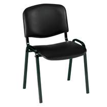 CHAISE CONFÉRENCE VINYLE PIEDS NOIR