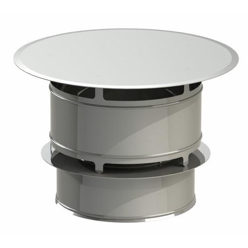 CHAPEAU ANTI-VENT - INOX - AVEC BRIDE DE SÉCURITÉ - 150/200 MM - DUOTEN TEN