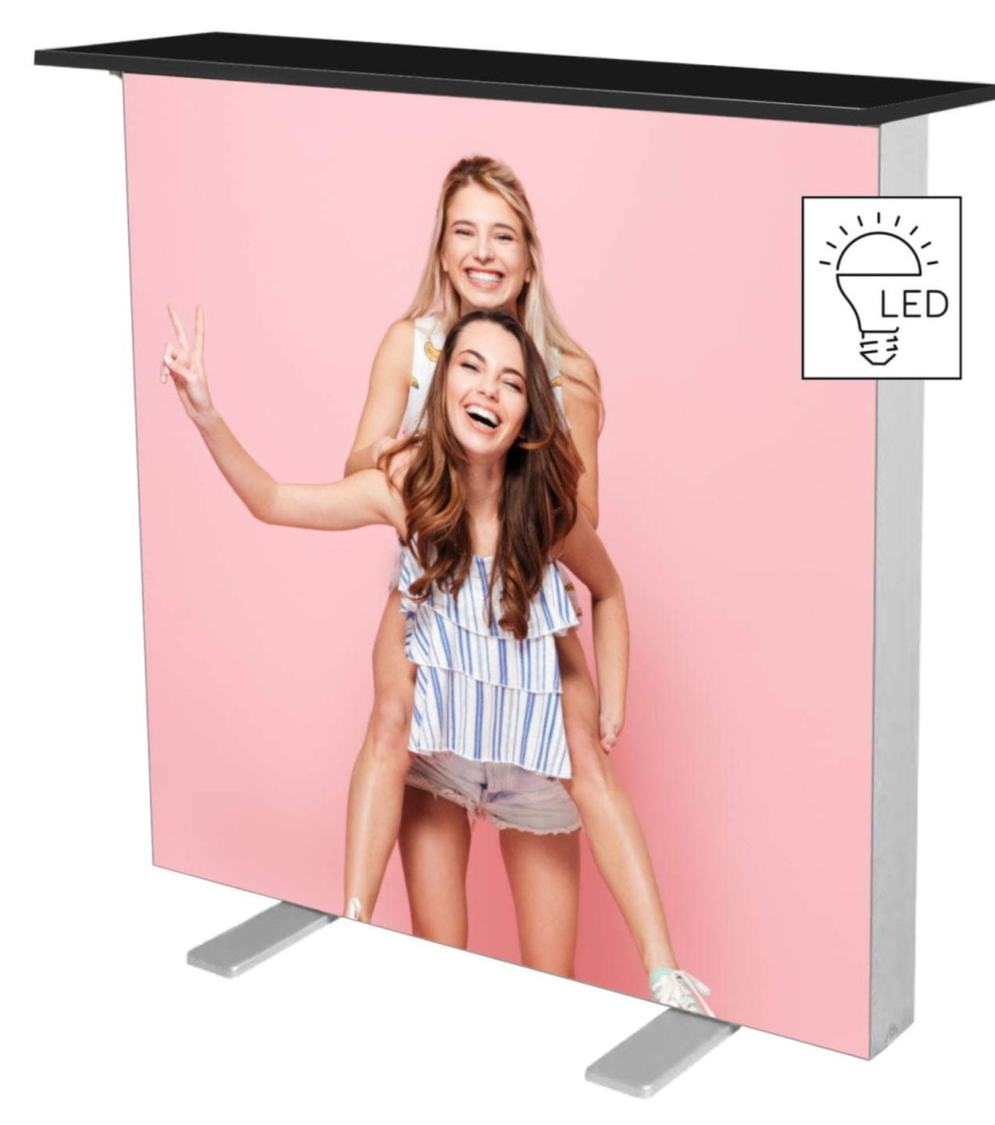 Comptoir publicitaire LED double face - Eclairage LED intégré - Design lumineux et attractif_0