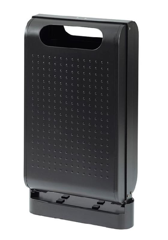 Corbeille sur Pied 60L Urbanet - Coloris Gris manganèse, Gris métal, Effet corten et Gris anthracite - Longueur 260 mm, Largeur 507 mm, Hauteur 905 mm - Matière recyclable_0