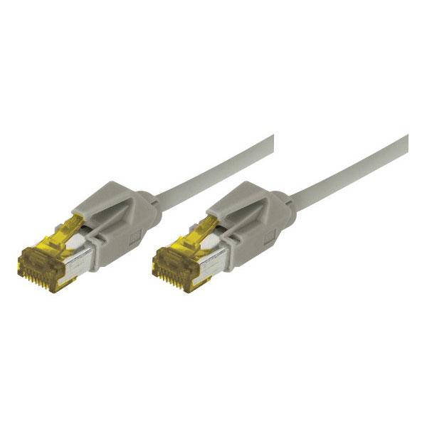 CORDON RJ45 SUR CÂBLE CATEGORIE 7 S/FTP LSOH SNAGLESS GRIS - 7,5 M