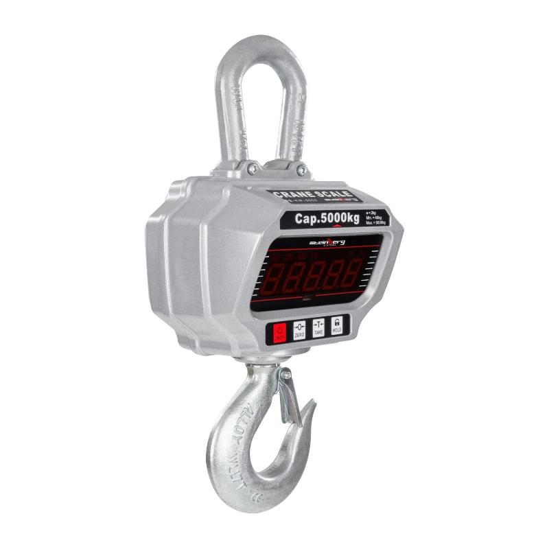 Crochet peseur industriel professionnel gris 5T - Précision 2 kg - Aluminium coulé sous pression - Écran LED 35 mm - Référence 3414101_0