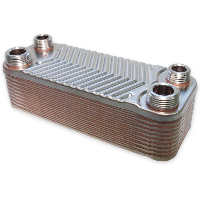 Échangeur de chaleur thermique en acier inoxydable - 20 plaques - 44 kW - Eau solaire - Référence 16_0000831_0