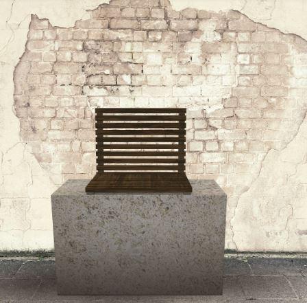 Fauteuil de mobilier urbain T1 - assises modulables en pierre calcaire ou granit, bois_0